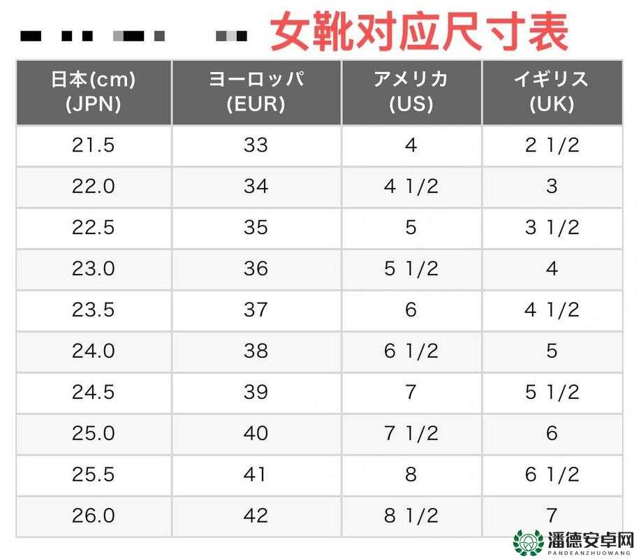 欧洲尺码日本尺码专线图片展示：全方位尺寸对比及细节呈现